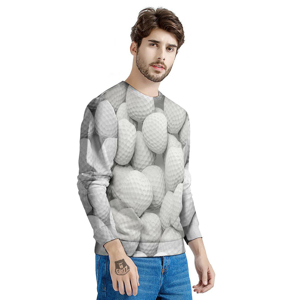 3D Golf Ball Print Men's Sweatshirt-grizzshop