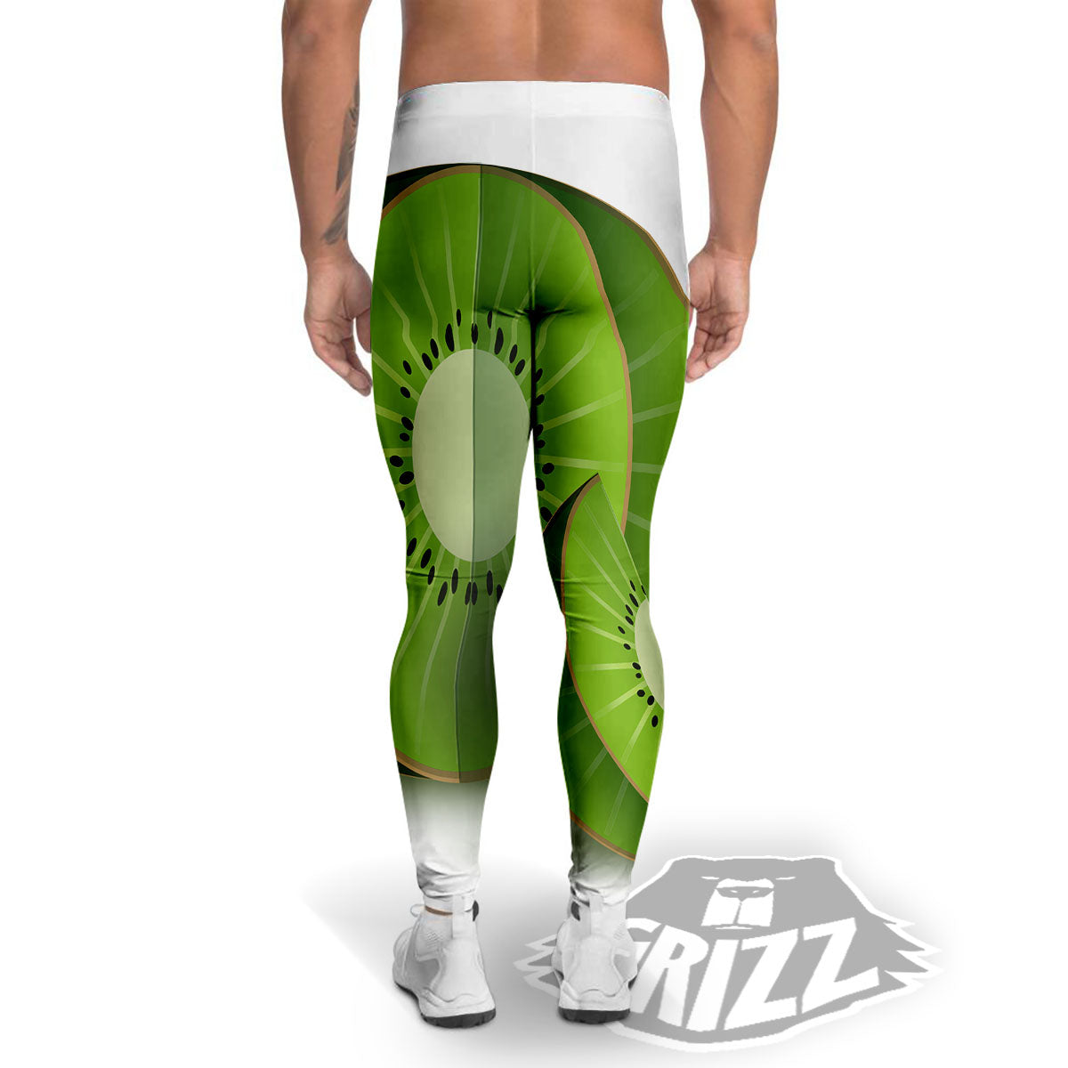3D Kiwi Print Men's Leggings-grizzshop
