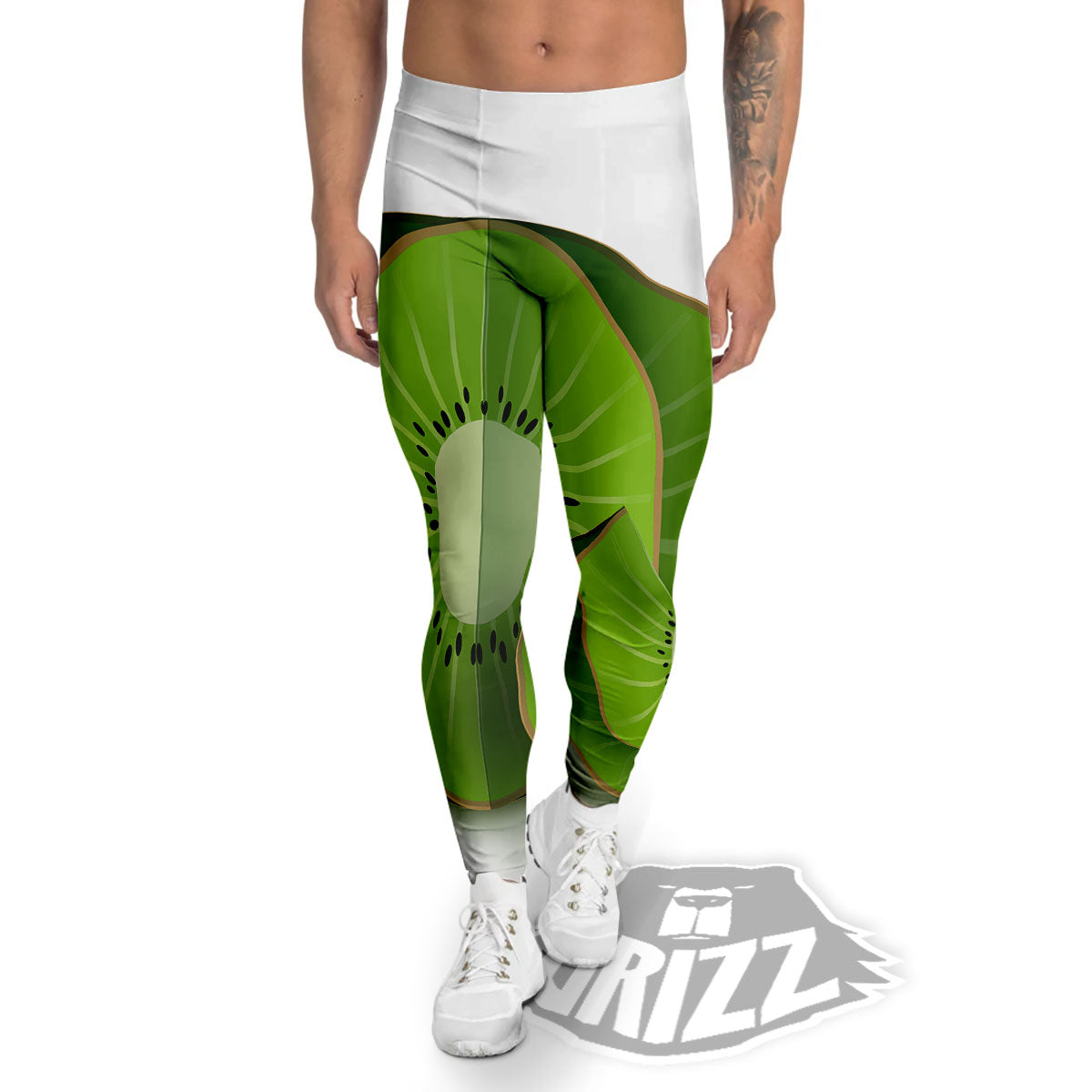 3D Kiwi Print Men's Leggings-grizzshop