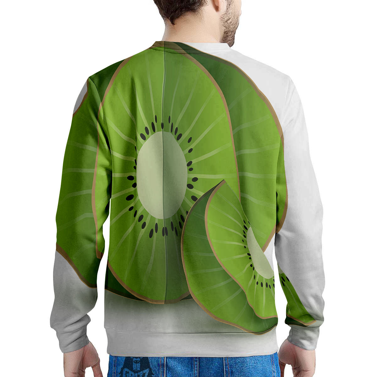 3D Kiwi Print Men's Sweatshirt-grizzshop