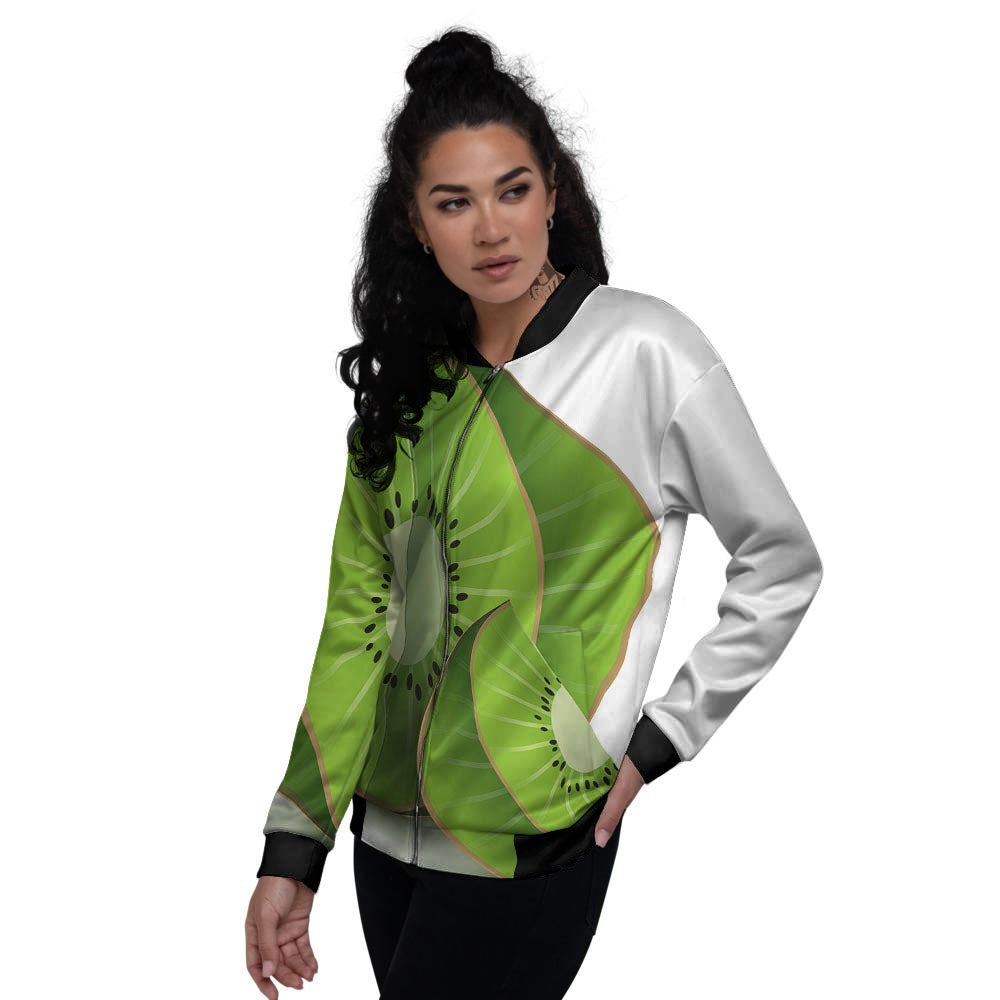 3D Kiwi Print Women's Bomber Jacket-grizzshop