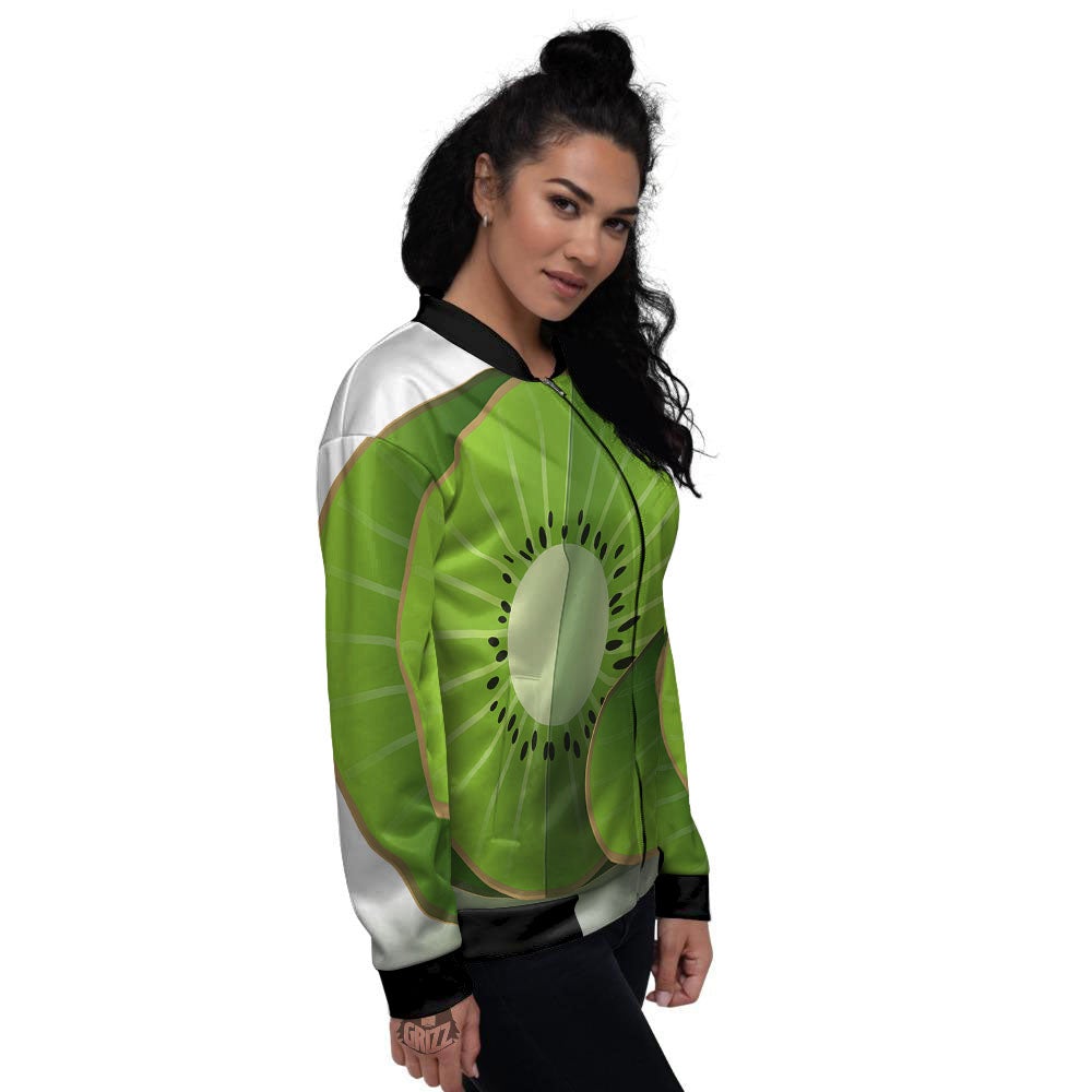 3D Kiwi Print Women's Bomber Jacket-grizzshop