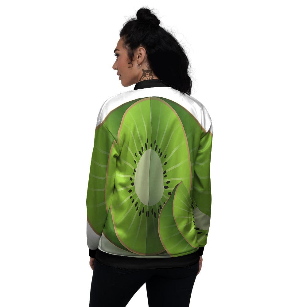 3D Kiwi Print Women's Bomber Jacket-grizzshop