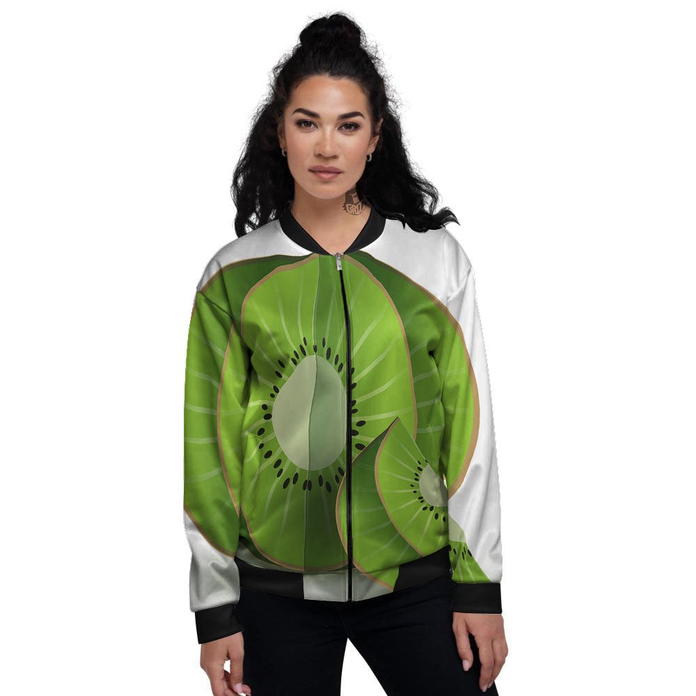 3D Kiwi Print Women's Bomber Jacket-grizzshop