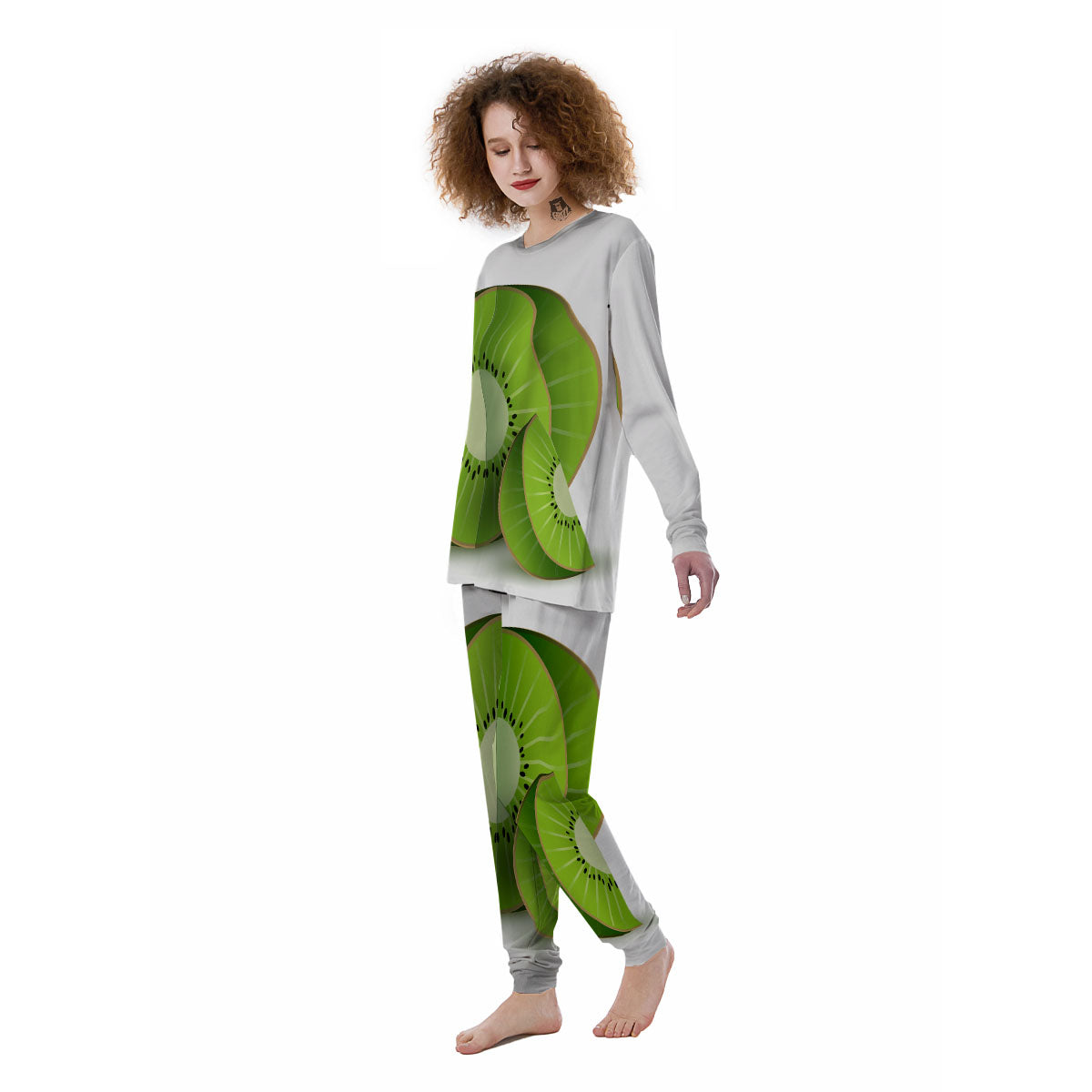 3D Kiwi Print Women's Pajamas-grizzshop