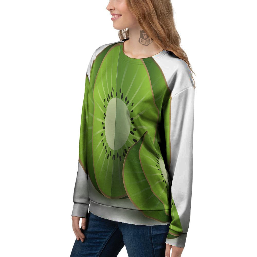 3D Kiwi Print Women's Sweatshirt-grizzshop