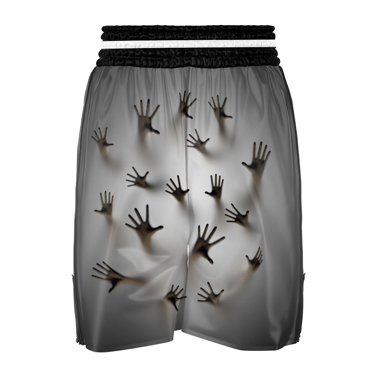 3D Scary Ghost Print Boxing Shorts-grizzshop