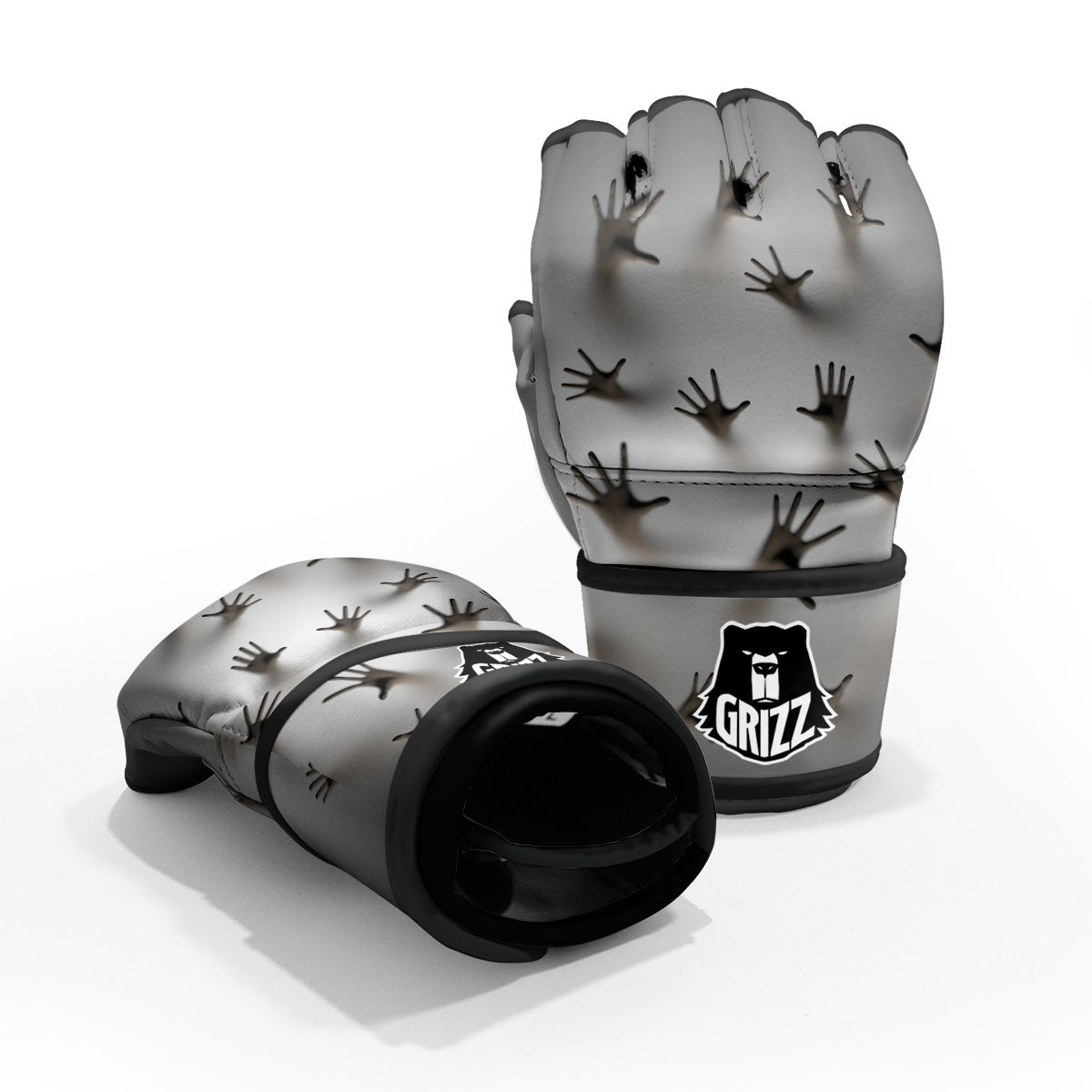 3D Scary Ghost Print MMA Gloves-grizzshop