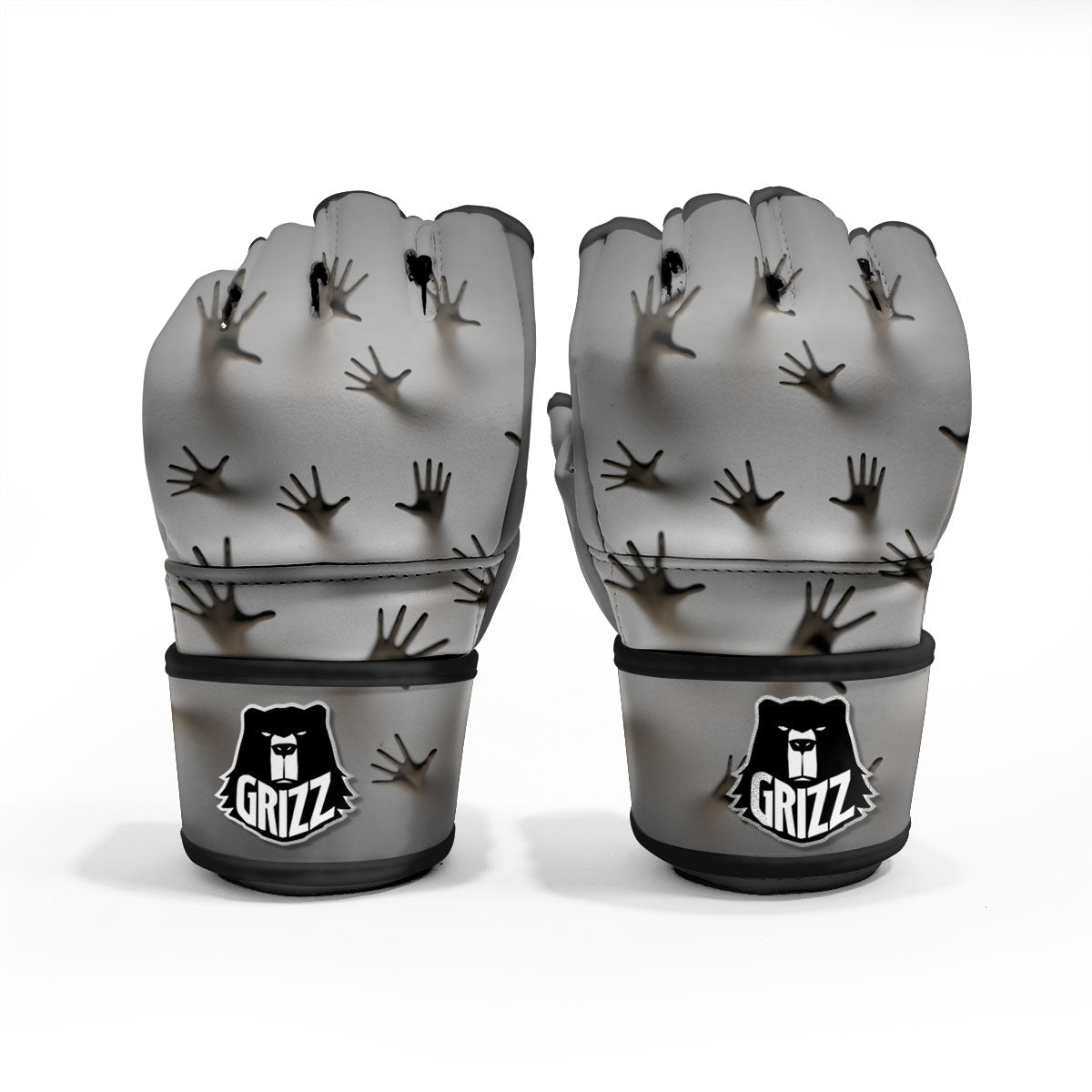 3D Scary Ghost Print MMA Gloves-grizzshop