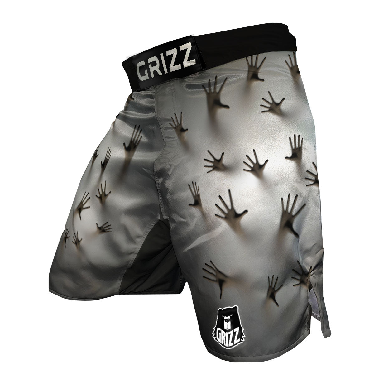 3D Scary Ghost Print MMA Shorts-grizzshop
