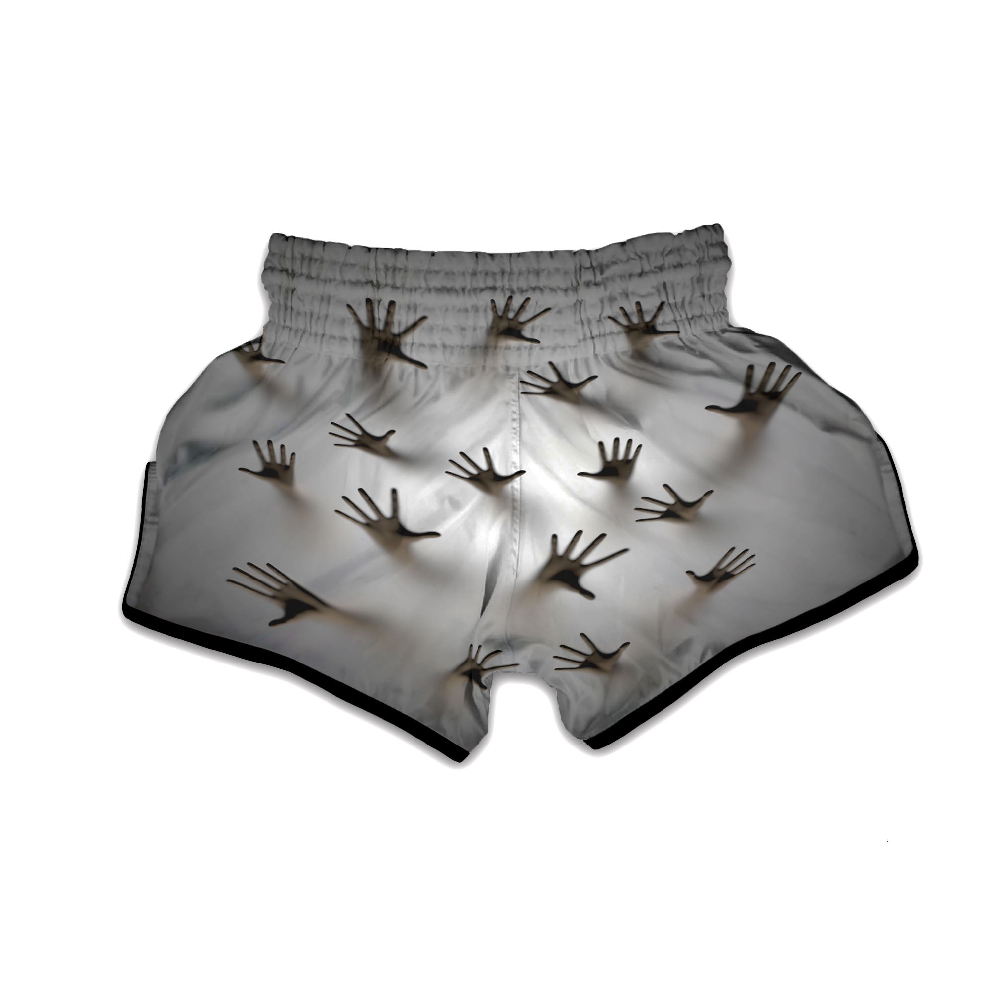 3D Scary Ghost Print Muay Thai Boxing Shorts-grizzshop