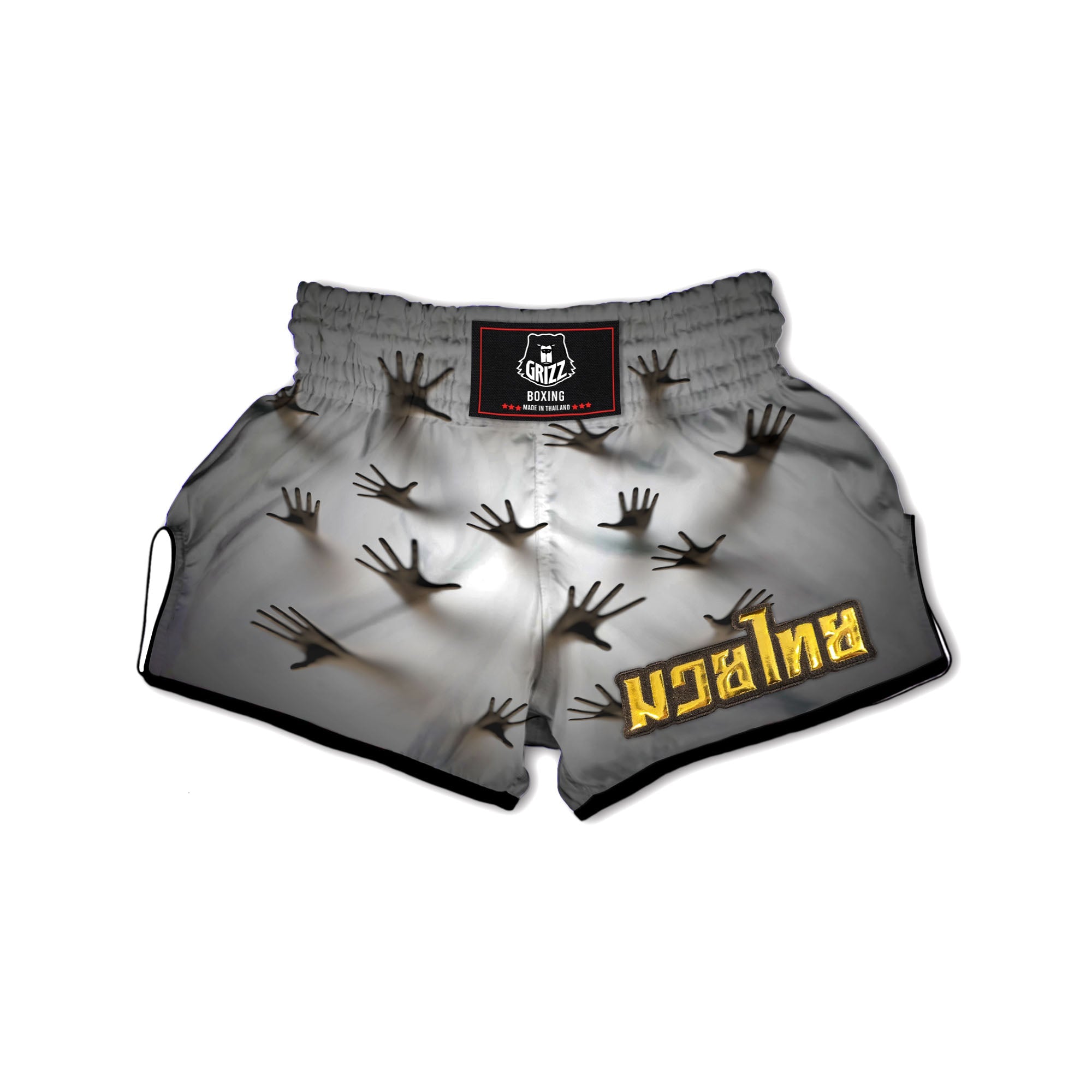 3D Scary Ghost Print Muay Thai Boxing Shorts-grizzshop