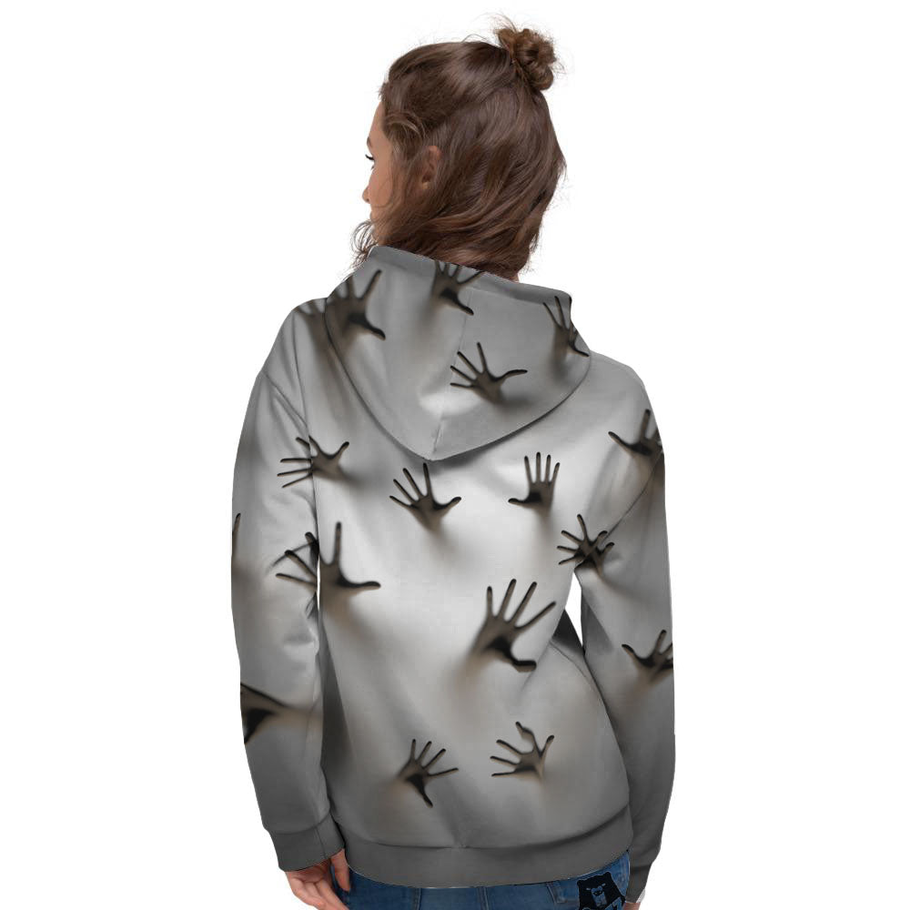 3D Scary Ghost Print Women's Hoodie-grizzshop