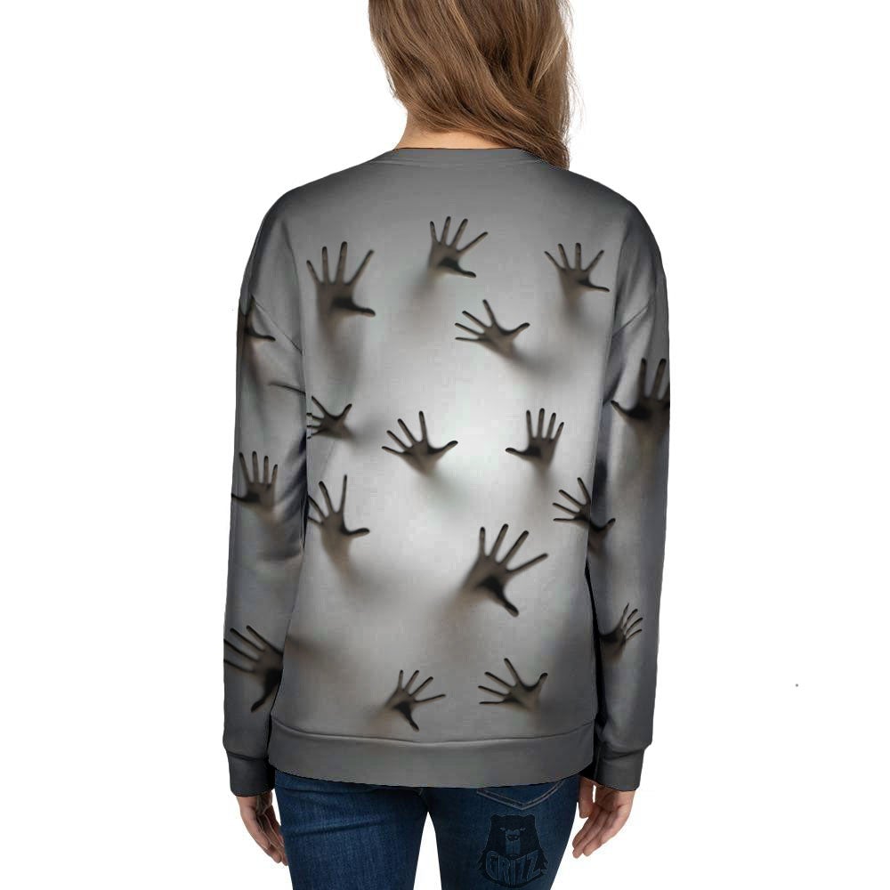 3D Scary Ghost Print Women's Sweatshirt-grizzshop