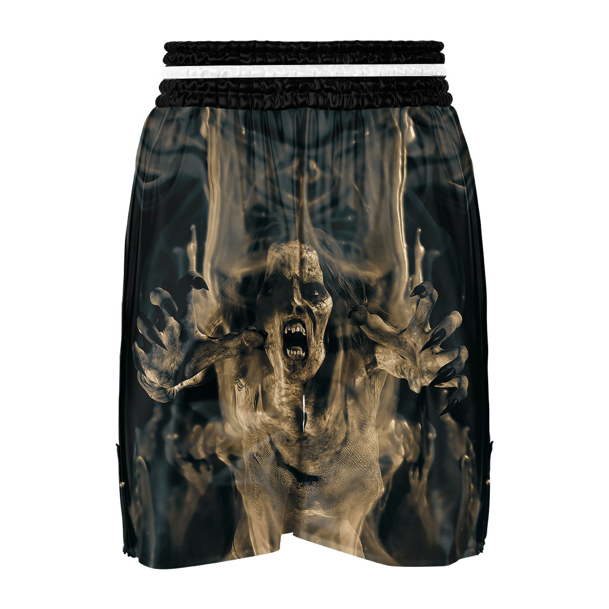 3D Screaming Ghost Horror Print Boxing Shorts-grizzshop
