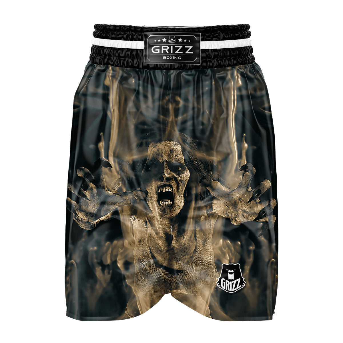 3D Screaming Ghost Horror Print Boxing Shorts-grizzshop