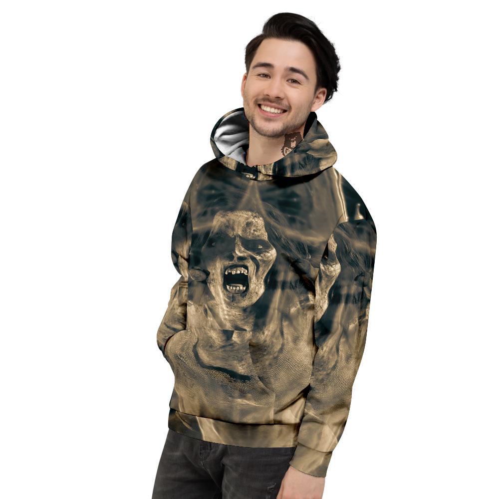 3D Screaming Ghost Horror Print Men's Hoodie-grizzshop