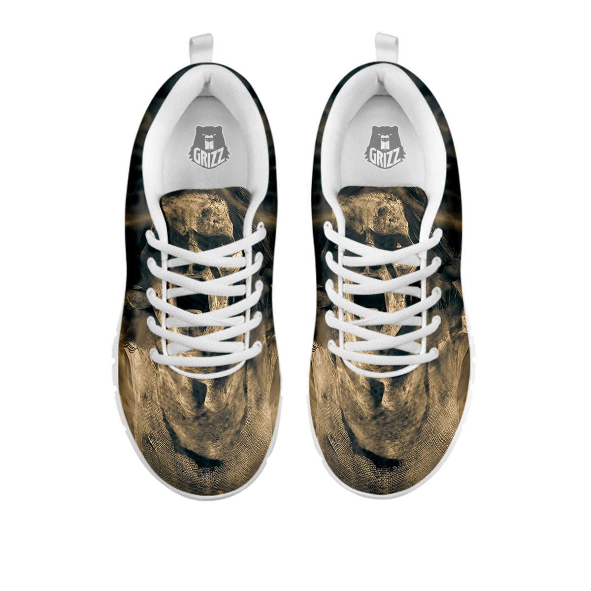 3D Screaming Ghost Horror Print White Sneaker-grizzshop