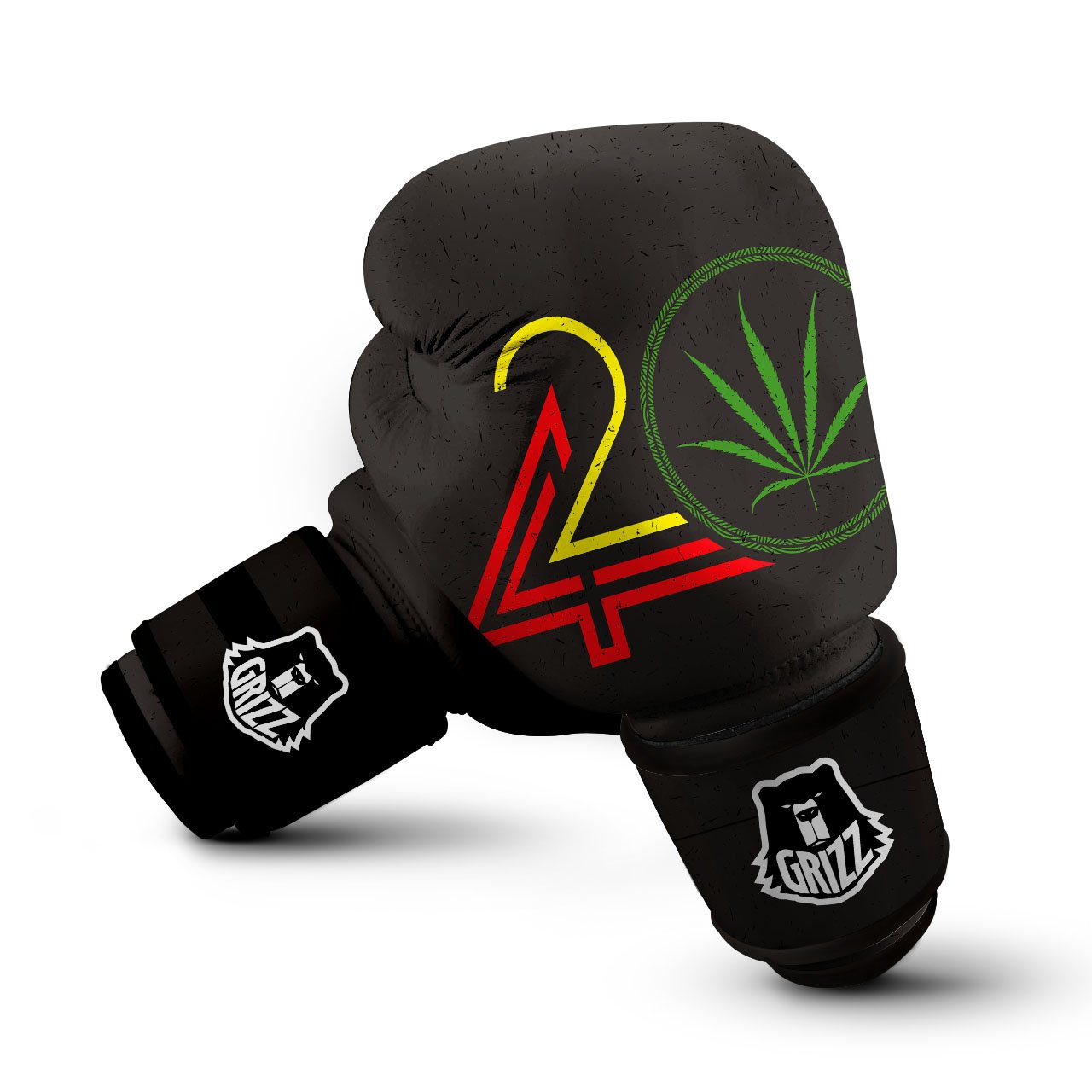 420 Rasta Print Boxing Gloves-grizzshop