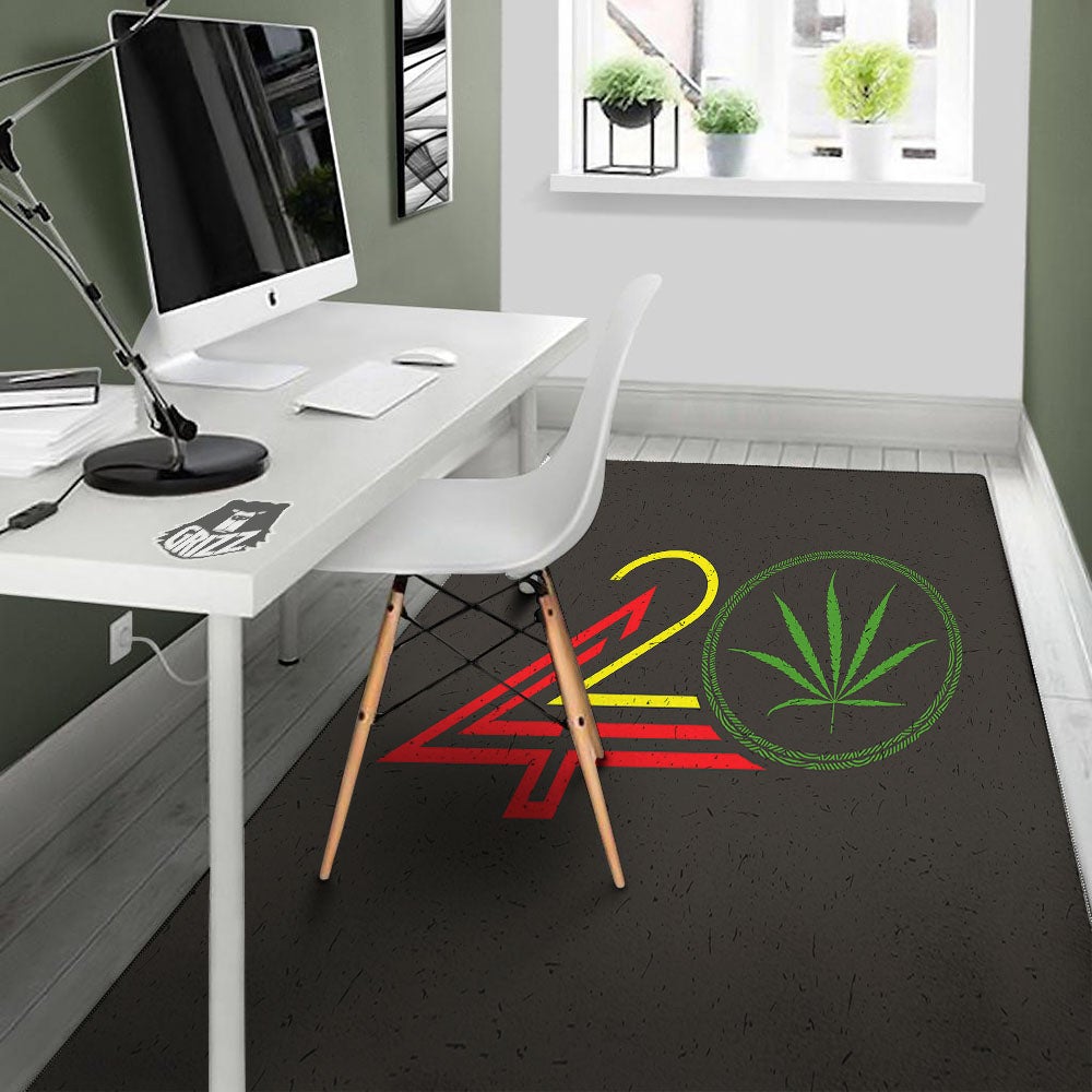 420 Rasta Print Floor Mat-grizzshop