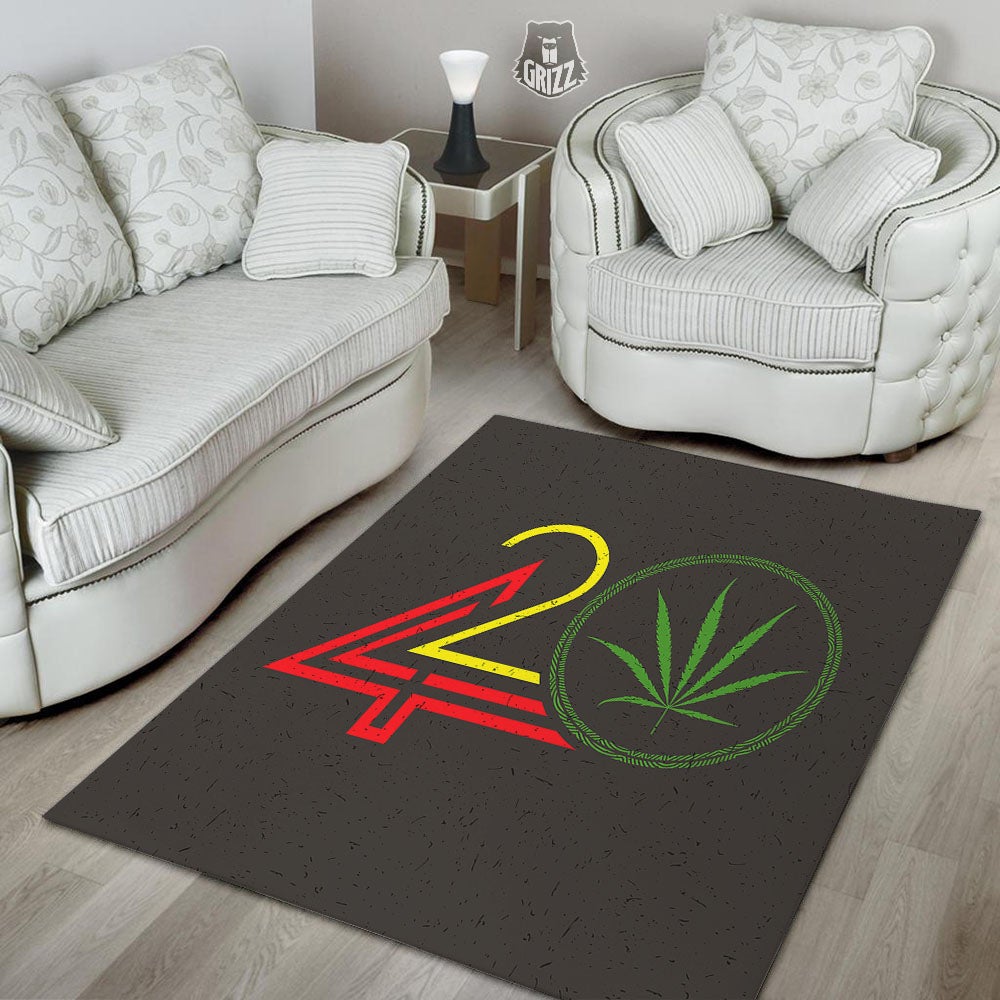 420 Rasta Print Floor Mat-grizzshop