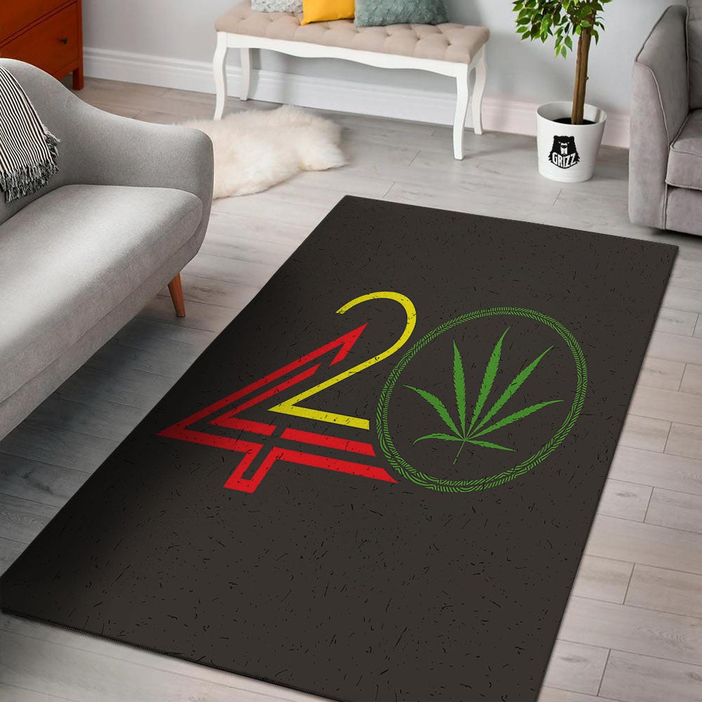 420 Rasta Print Floor Mat-grizzshop