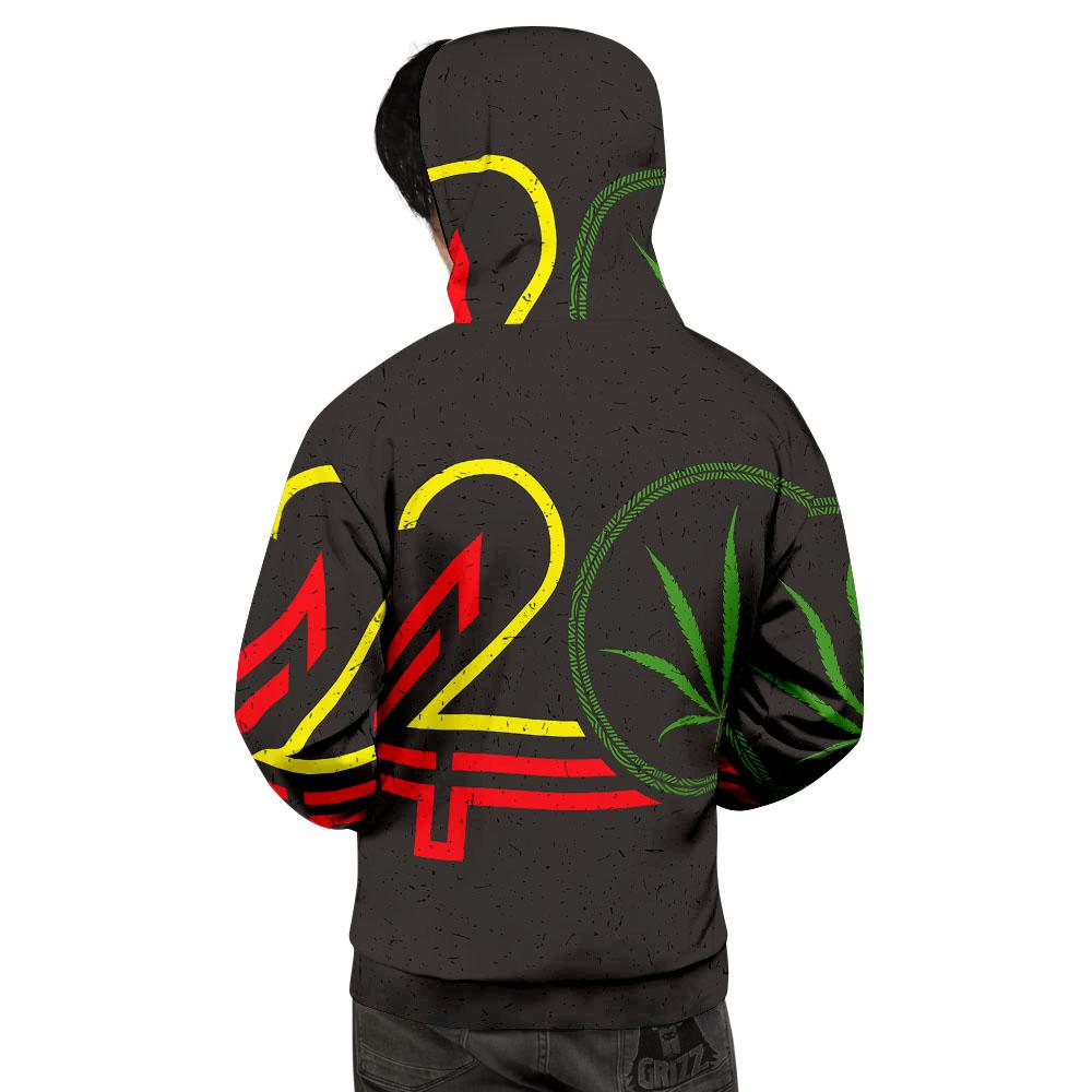 420 Rasta Print Men's Hoodie-grizzshop
