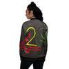 420 Rasta Print Women's Bomber Jacket-grizzshop