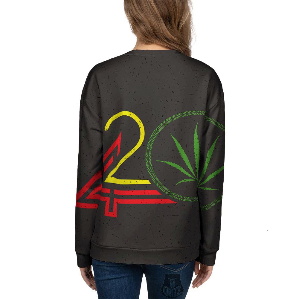 420 Rasta Print Women's Sweatshirt-grizzshop