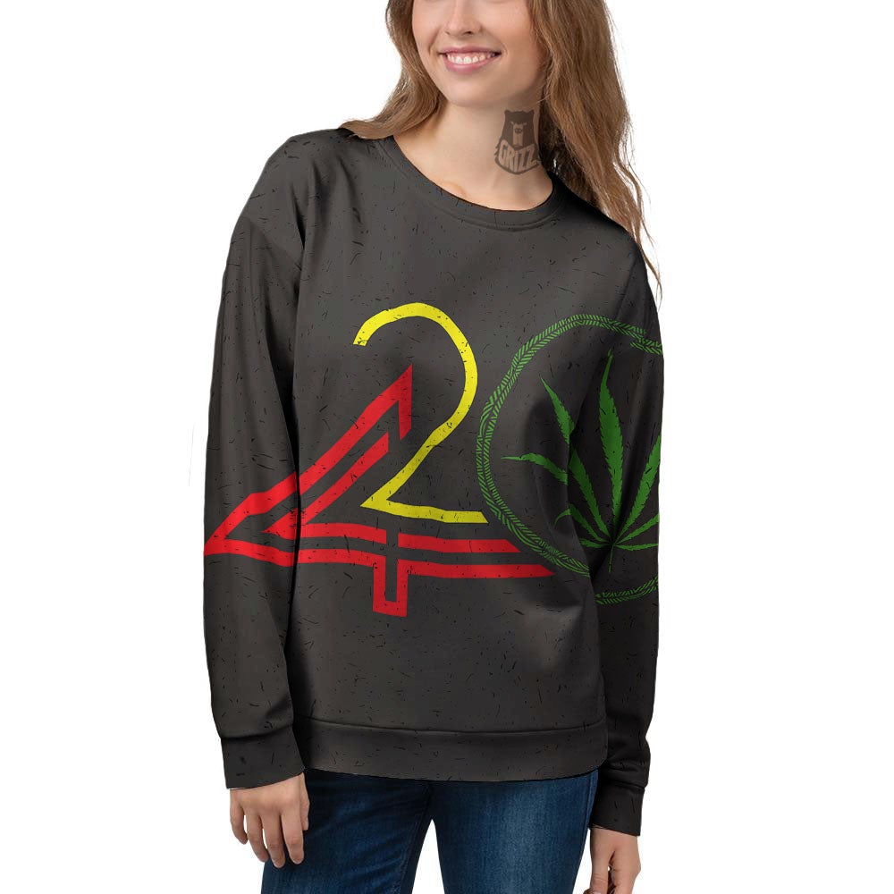 420 Rasta Print Women's Sweatshirt-grizzshop