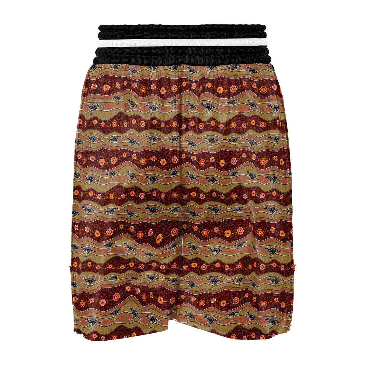 Aboriginal Australian Kangaroo Print Boxing Shorts-grizzshop