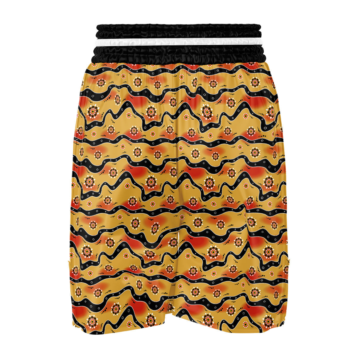 Aboriginal Australian Print Pattern Boxing Shorts-grizzshop