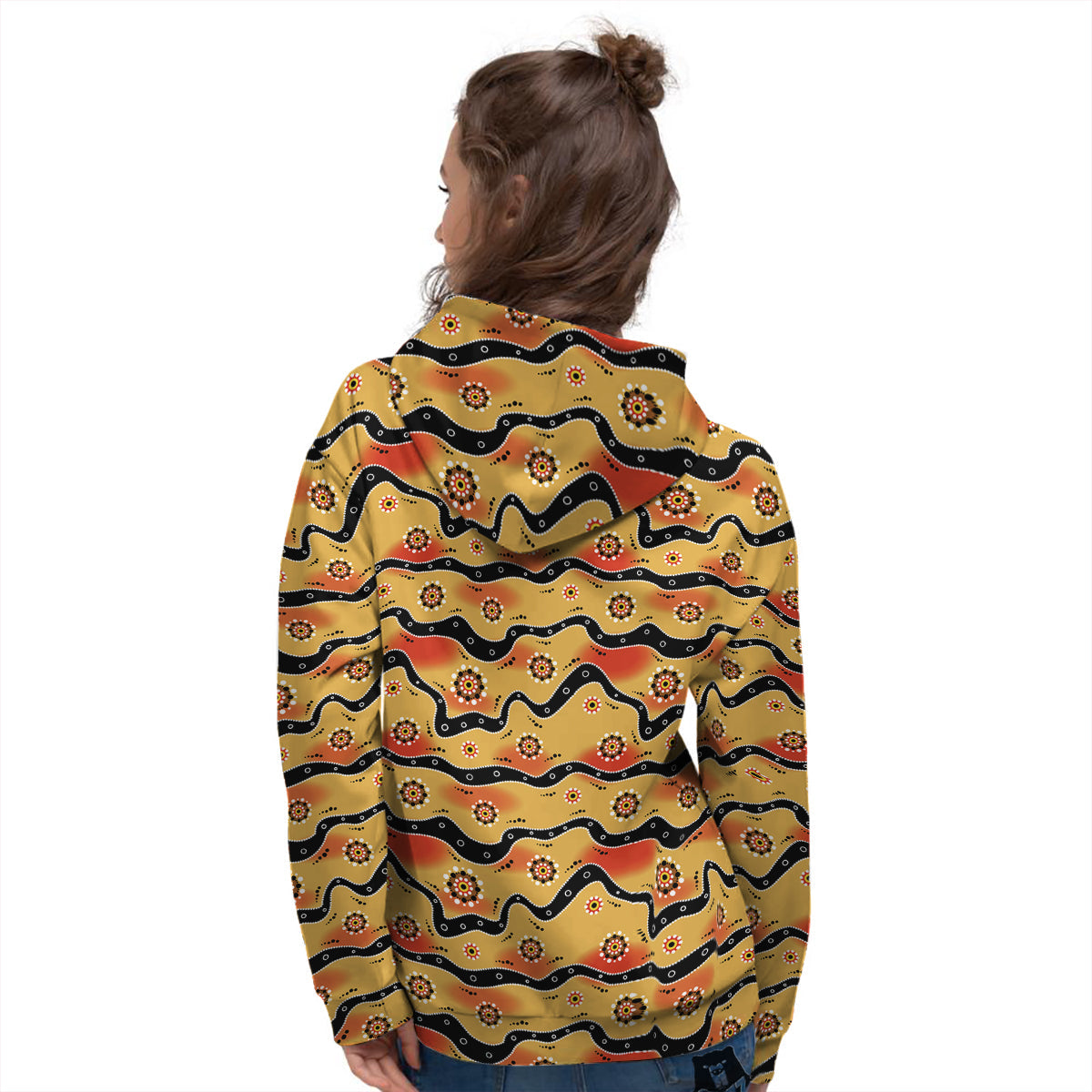 Aboriginal Australian Print Pattern Women's Hoodie-grizzshop
