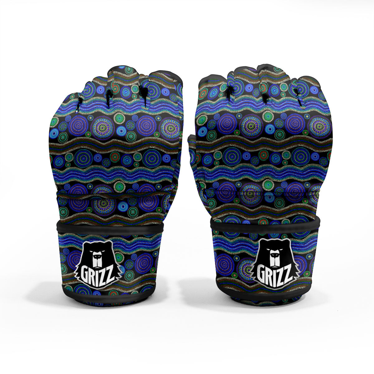 Aboriginal Dot Australian Print MMA Gloves-grizzshop