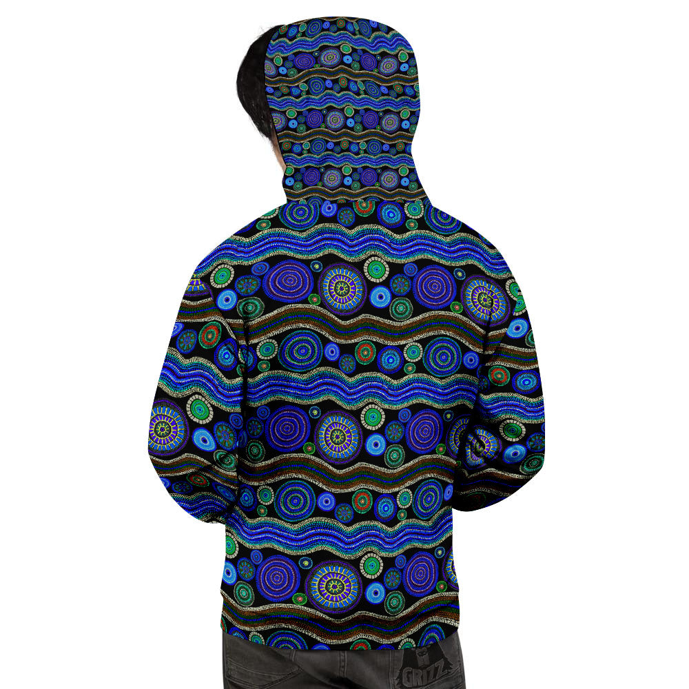 Aboriginal Dot Australian Print Men's Hoodie-grizzshop