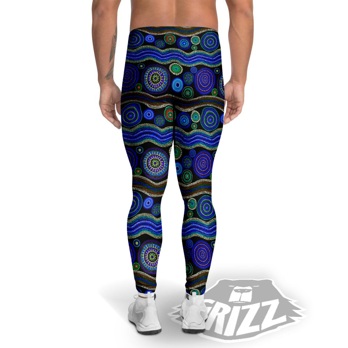 Aboriginal Dot Australian Print Men's Leggings-grizzshop