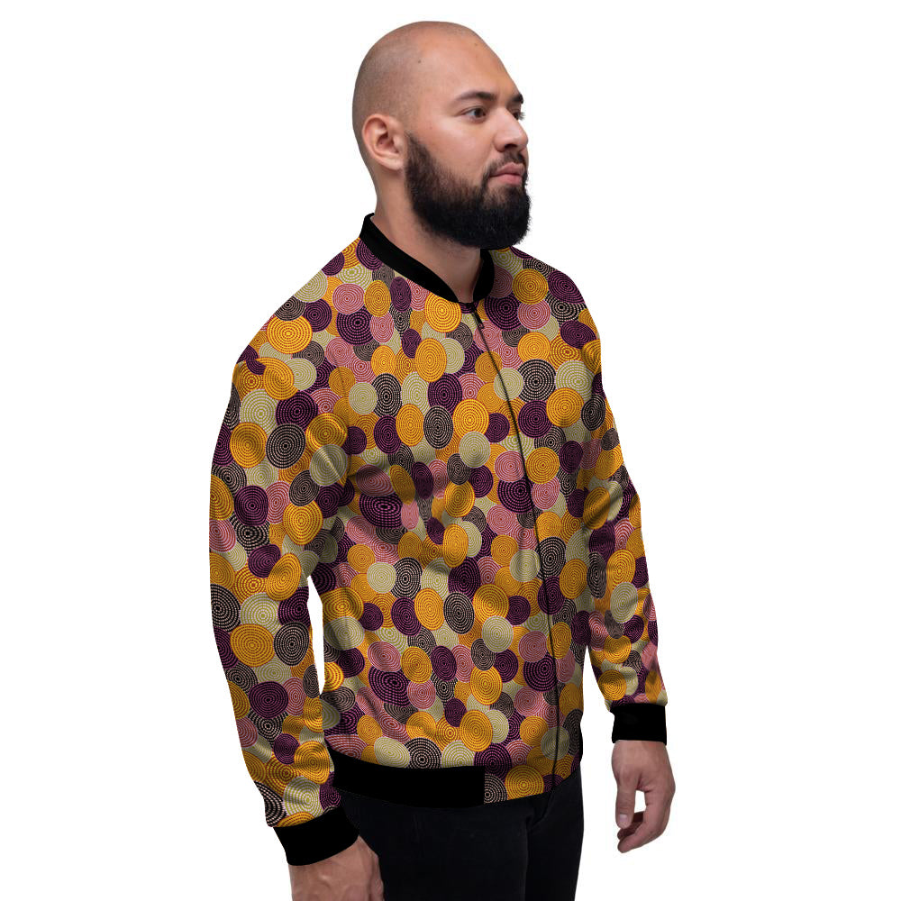 Aboriginal Dot Australian Print Pattern Men's Bomber Jacket-grizzshop