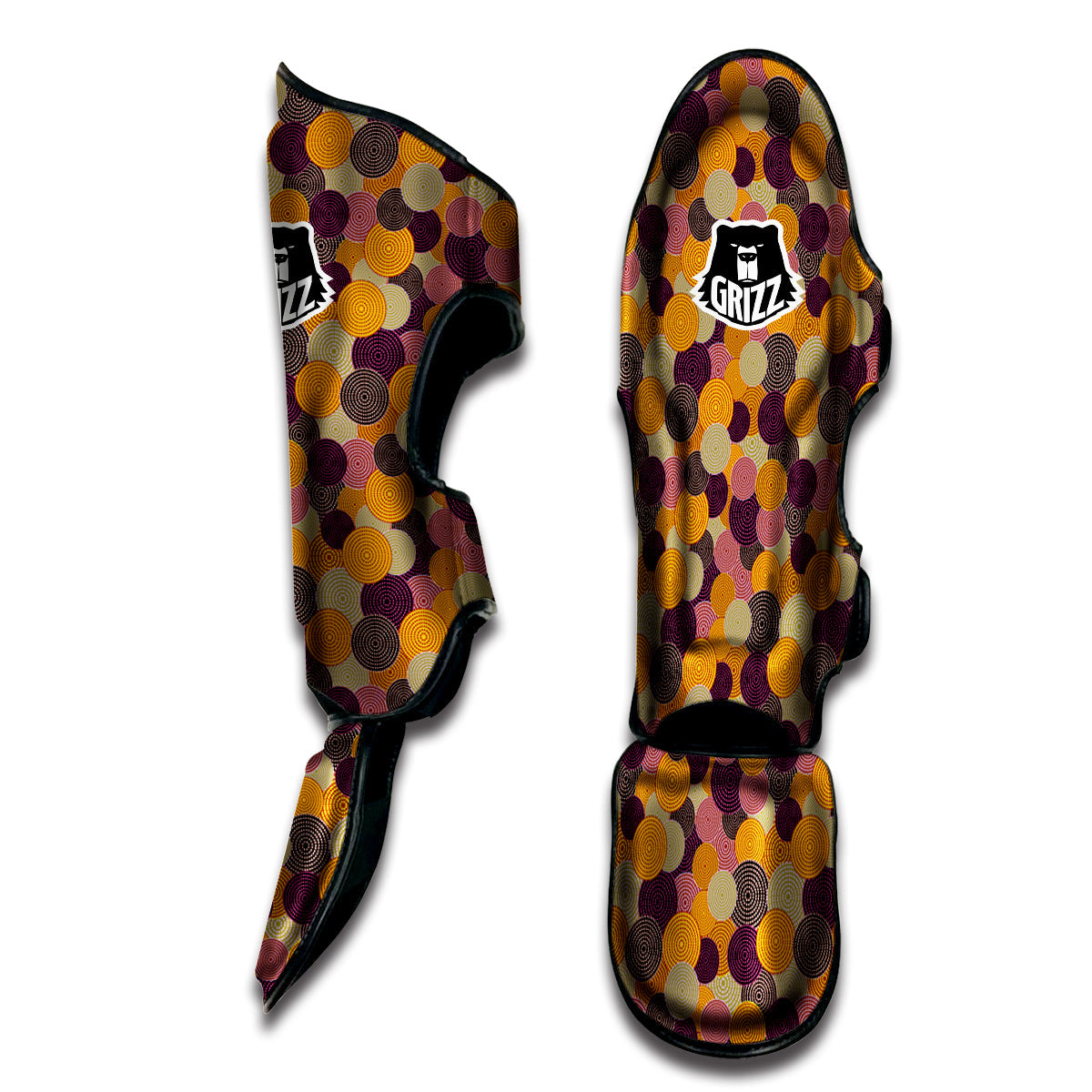 Aboriginal Dot Australian Print Pattern Muay Thai Shin Guards-grizzshop