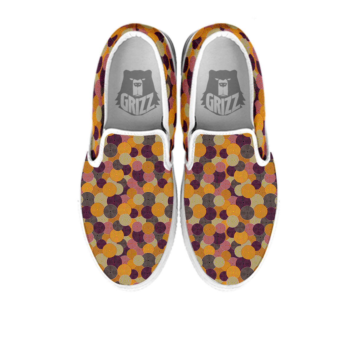 Aboriginal Dot Australian Print Pattern White Slip On Shoes-grizzshop