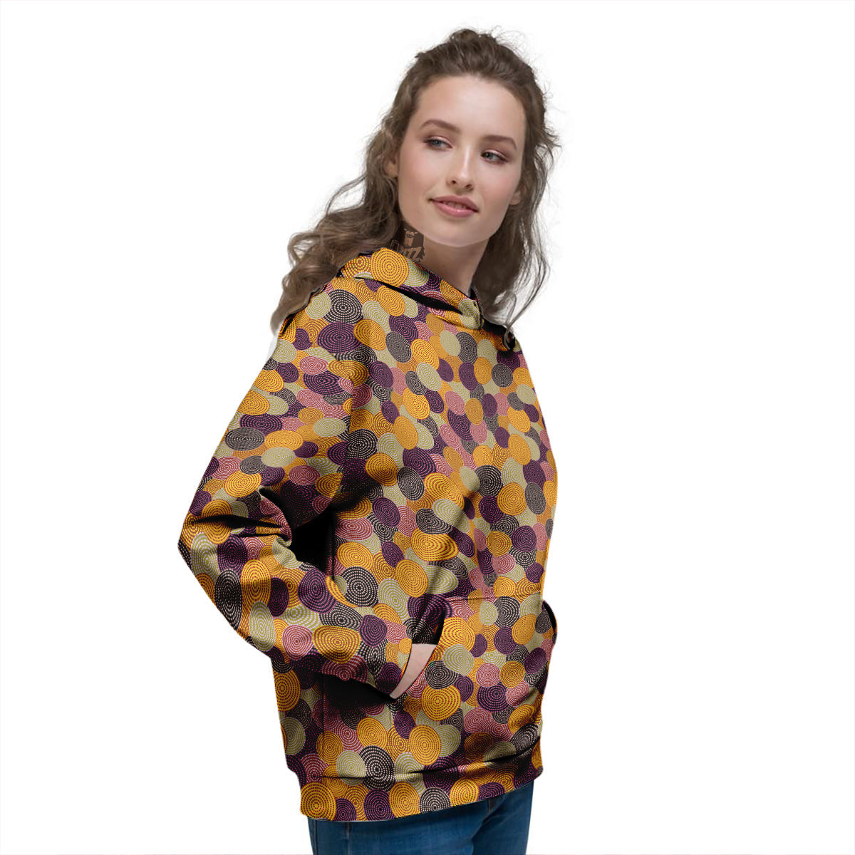Aboriginal Dot Australian Print Pattern Women's Hoodie-grizzshop