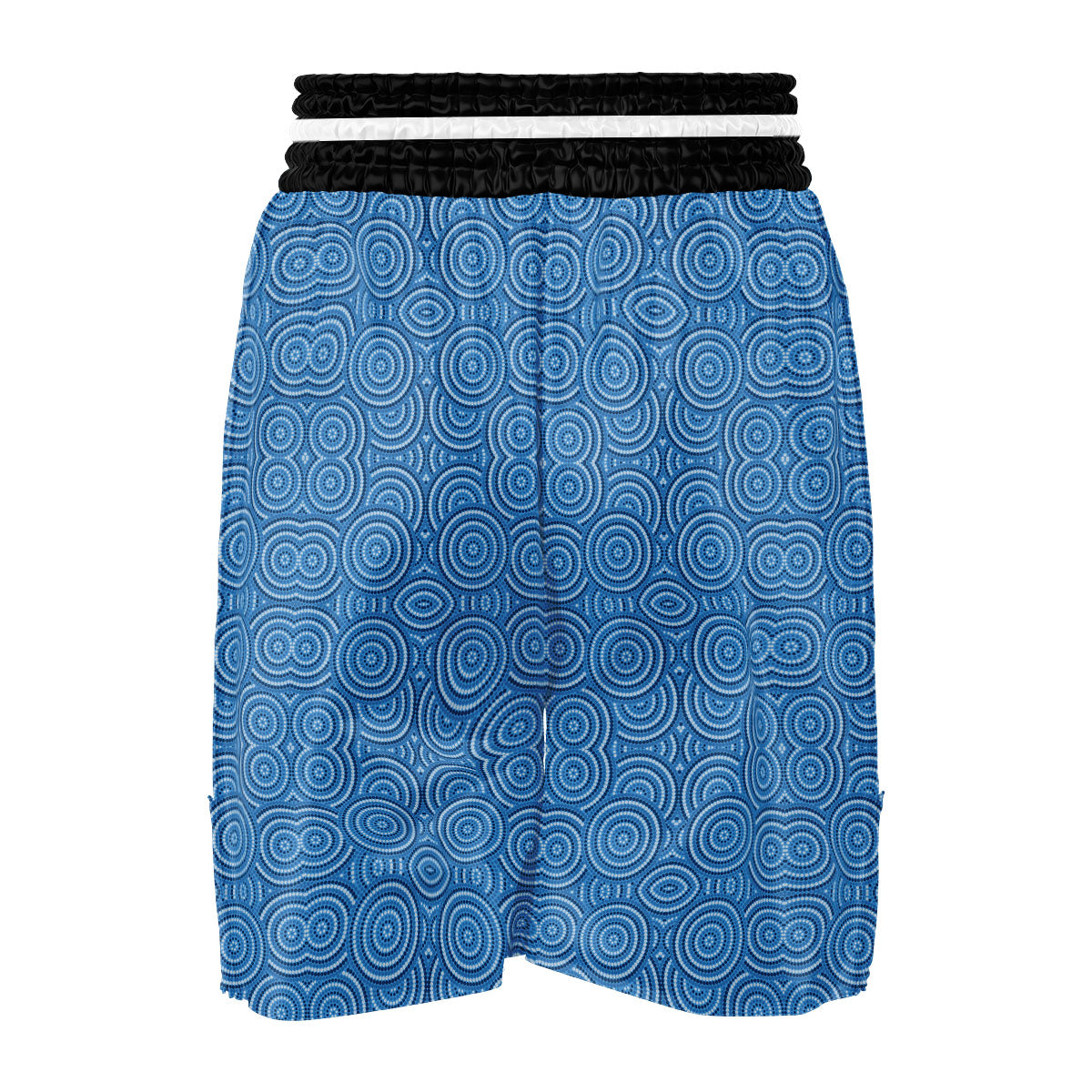 Aboriginal Dot Blue Print Pattern Boxing Shorts-grizzshop