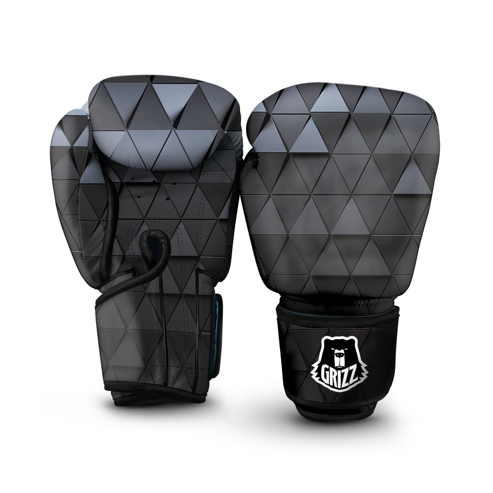 Abstract 3D Geometric Triangle Print Boxing Gloves-grizzshop