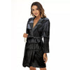 Abstract 3D Geometric Triangle Print Women's Robe-grizzshop
