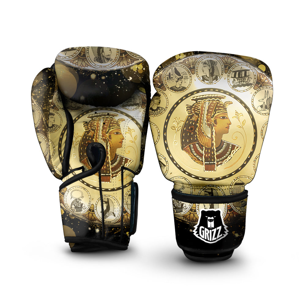 Abstract Cleopatra Print Boxing Gloves-grizzshop
