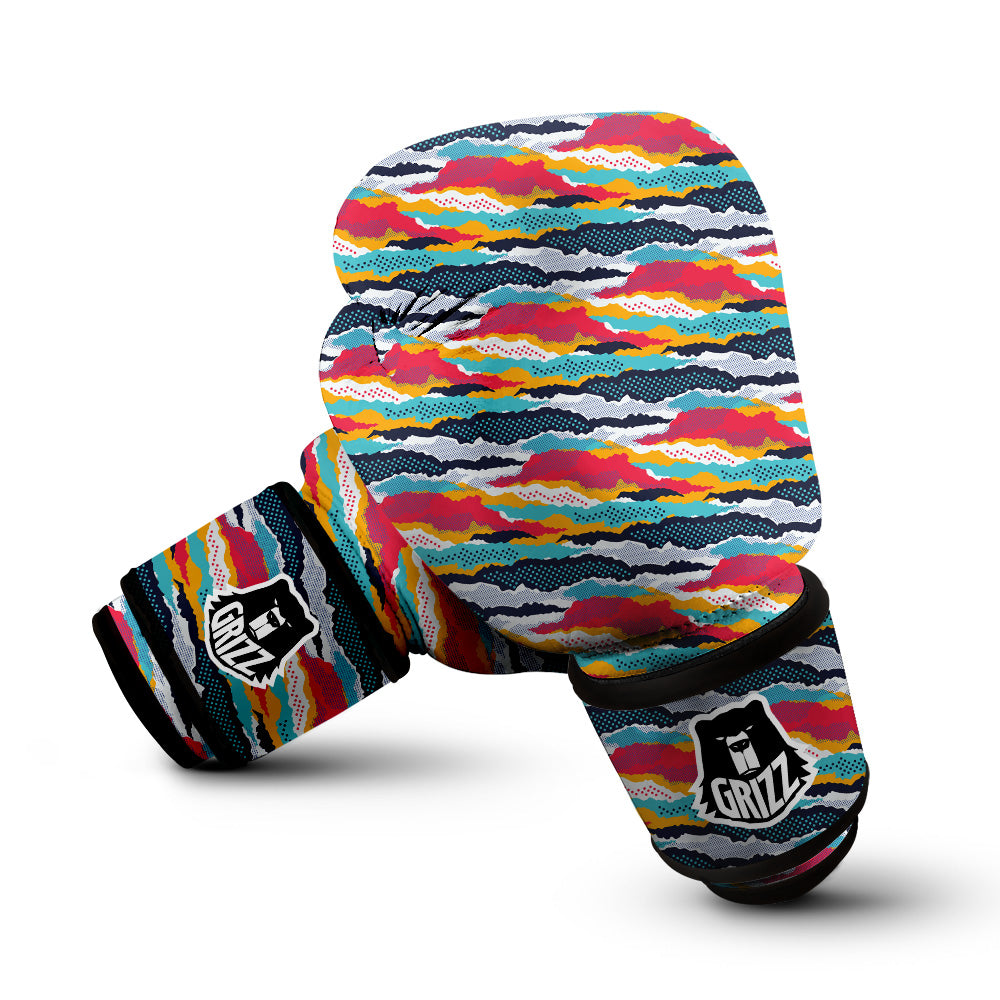 Abstract Colorful And Dot Print Pattern Boxing Gloves-grizzshop
