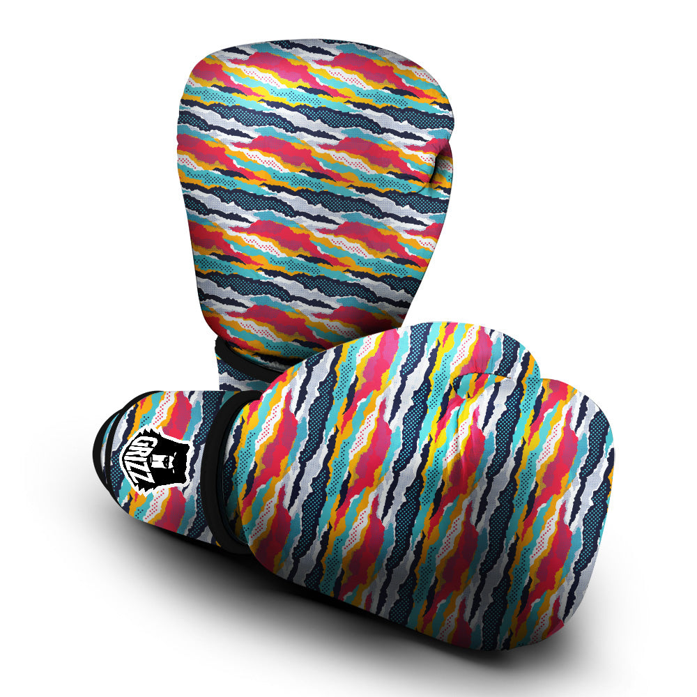 Abstract Colorful And Dot Print Pattern Boxing Gloves-grizzshop