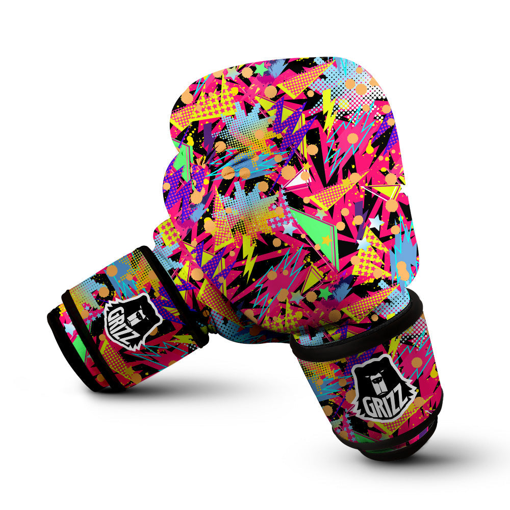 Abstract Colorful And Lightning Dot Print Pattern Boxing Gloves-grizzshop