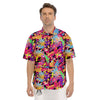 Abstract Colorful And Lightning Dot Print Pattern Men's Short Sleeve Shirts-grizzshop