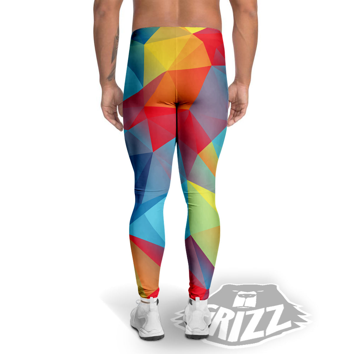 Abstract Colorful Autism Awareness Print Men's Leggings-grizzshop