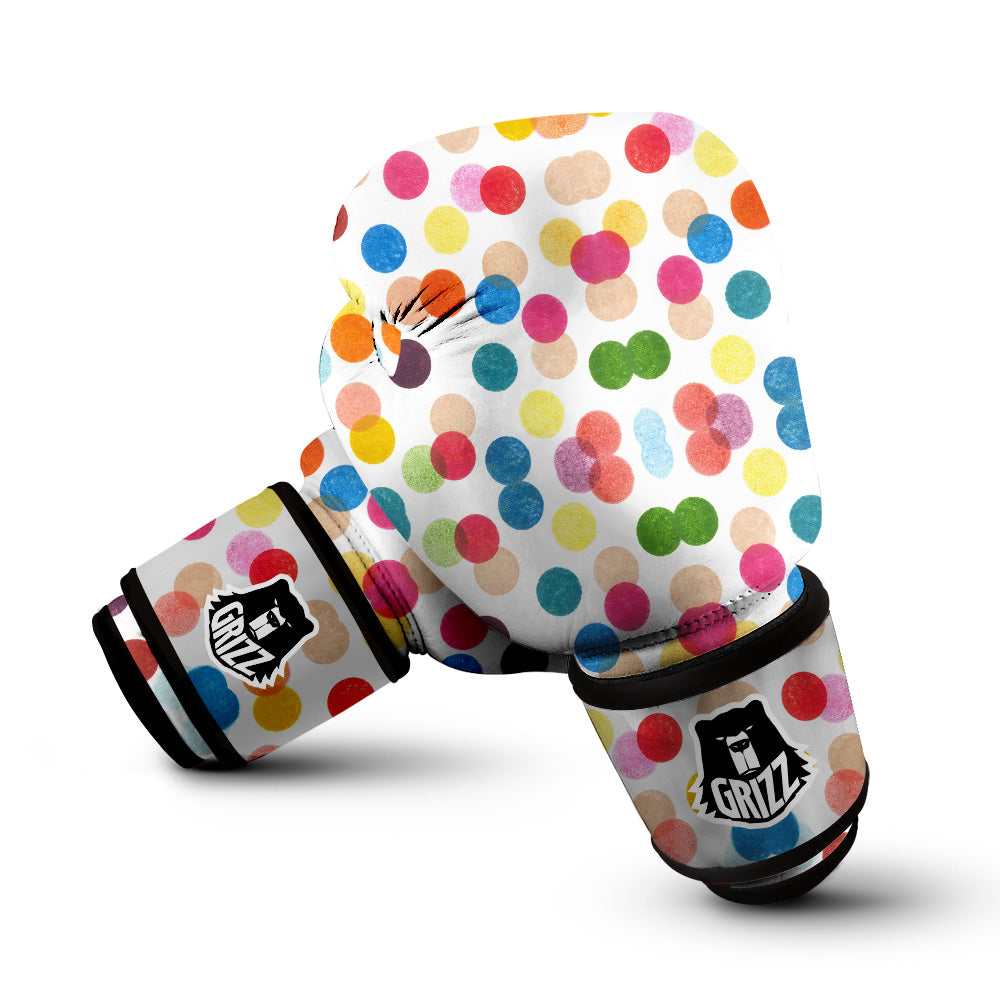 Abstract Colorful Polka Dots Print Pattern Boxing Gloves-grizzshop